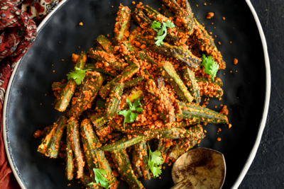 Bhindi peanut bhaji