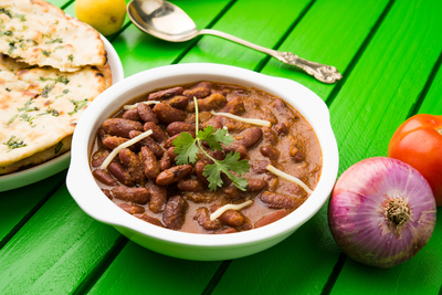 Rajma spinach stir fry