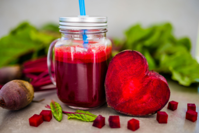 Palak beetroot pear juice