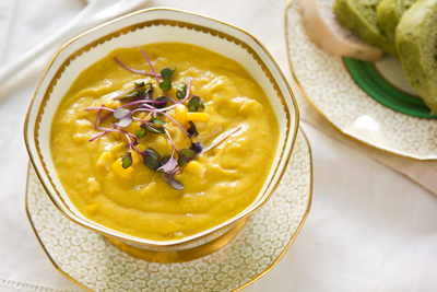 Sweet corn vegetable soup
