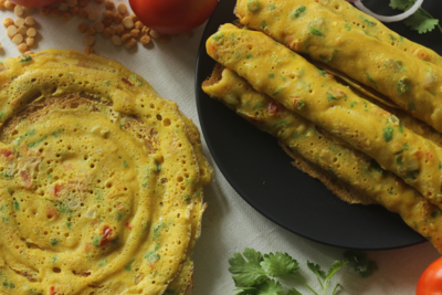 Besan te Hara Matar Cheela