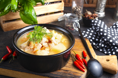 Hot and sour chicken soup