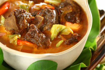 Cabbage mutton curry