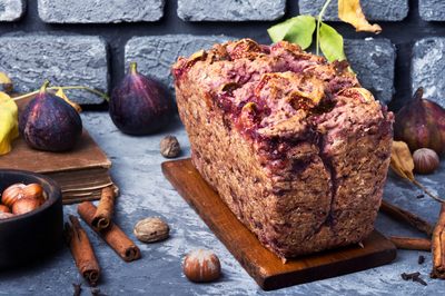 High fiber fruit and nuts bread