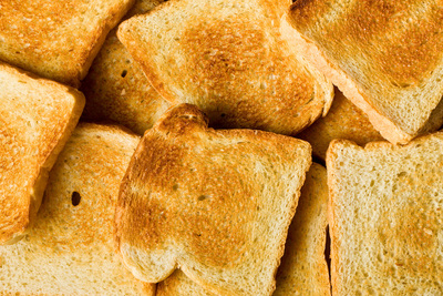 Toasted white bread
