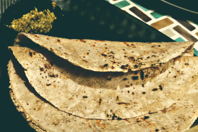 Jowar kothamalli rotti