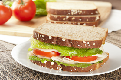Cucumber tomato sandwich