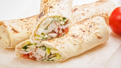Chicken rumali shawarma