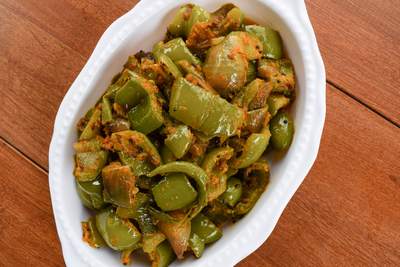 Capsicum masala curry