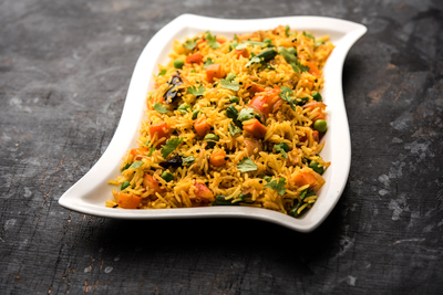 Fenugreek mushroom pulao