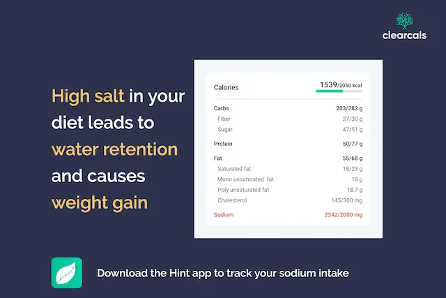 Sodium intake and weight management