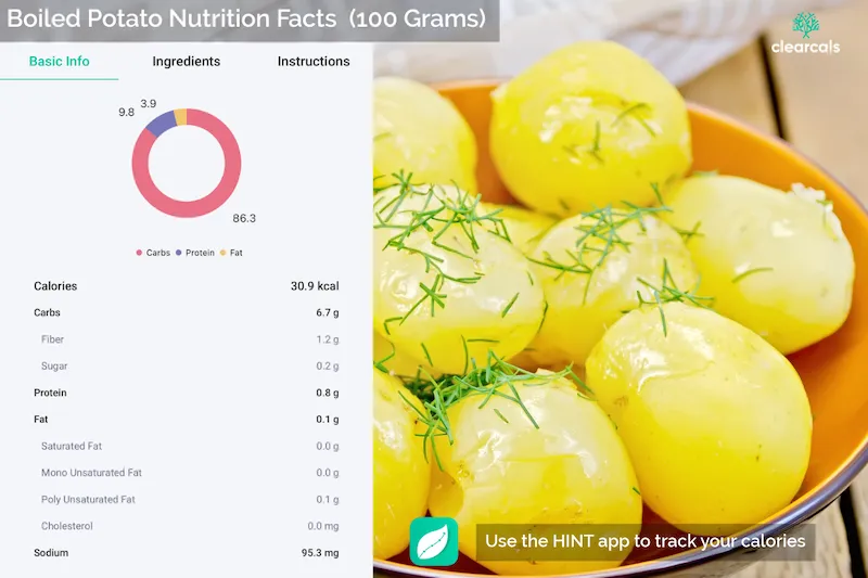 Boiled Potato Calories, Nutrition, and Health Benefits