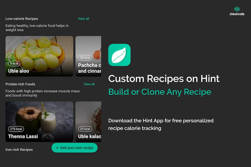 Custom Recipes on Hint: Build or Clone Any Recipe | Clearcals