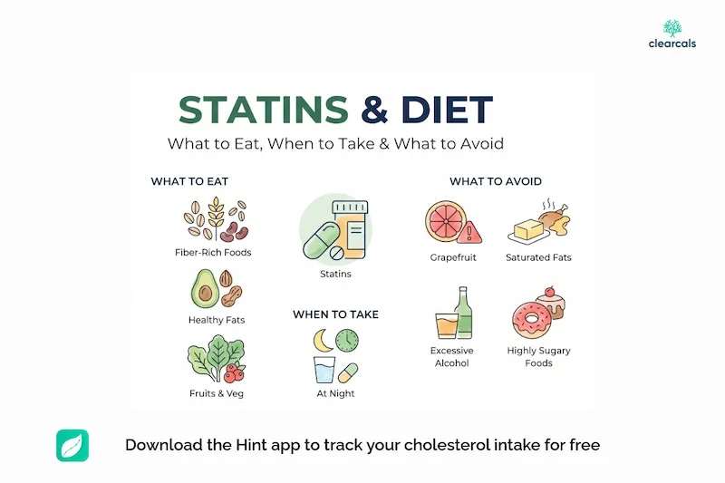 Statins and Diet: What to Eat, When to Take & What to Avoid