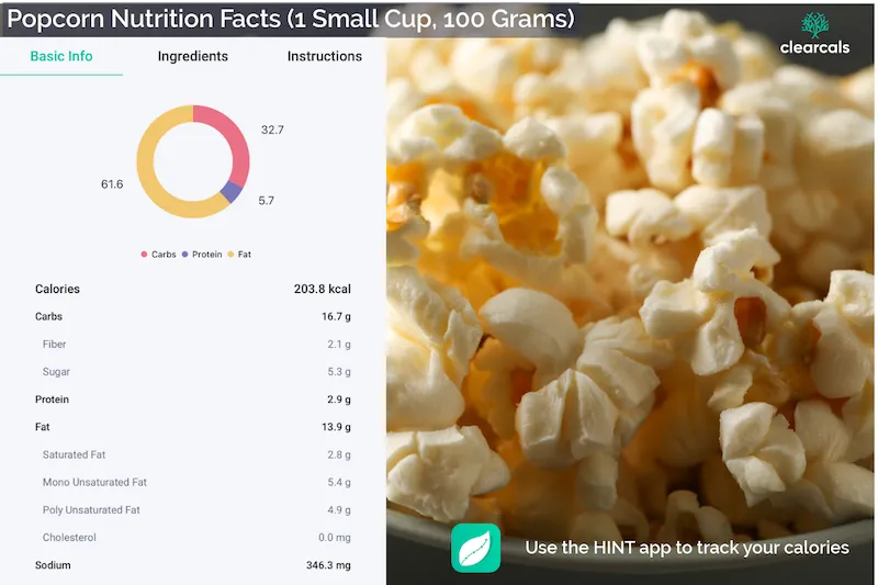 Popcorn Calories & Nutrition: Is It Healthy? (Air-Popped vs. Movie Theater)
