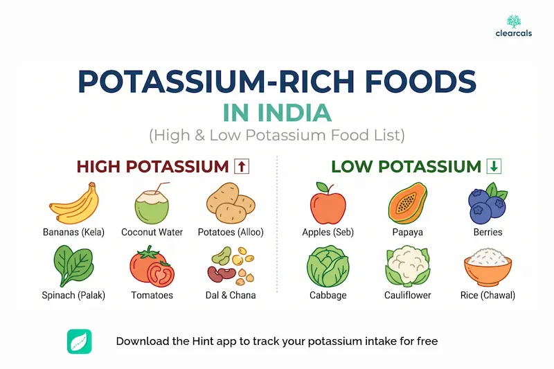 Potassium Rich Foods in India: High & Low Potassium Food List