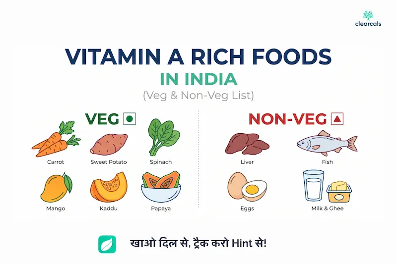 विटामिन A किसमें पाया जाता है? कमी के लक्षण और खाने की सूची