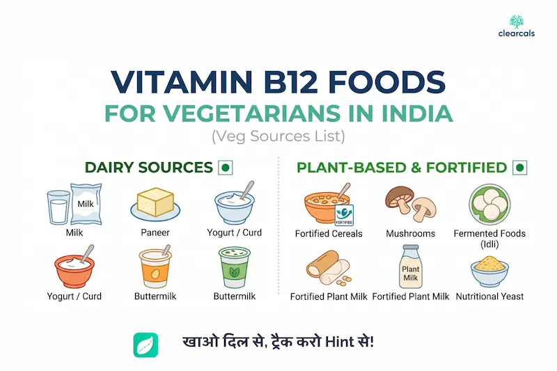 विटामिन B12 किसमें पाया जाता है? शाकाहारी स्रोतों की सूची