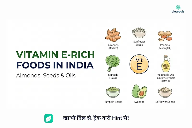 विटामिन E किसमें पाया जाता है? भारतीय खाने की सूची