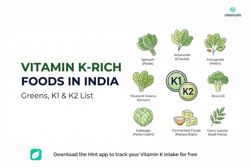 Vitamin K Rich Foods in India (Greens, K1 & K2 List)
