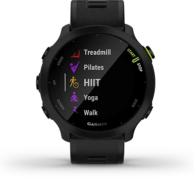 Garmin Forerunner 55 built in sports apps