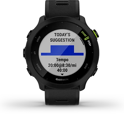 Garmin Forerunner 55 daily suggested workouts