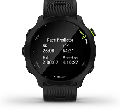 Garmin Forerunner 55 race predictor