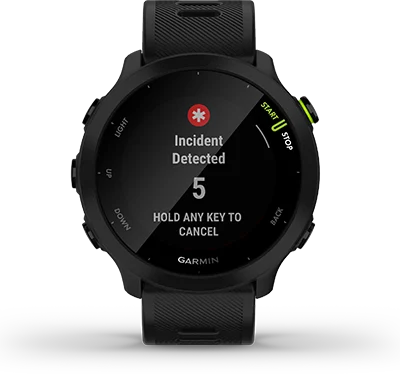 Garmin Forerunner 55 safety and tracking features