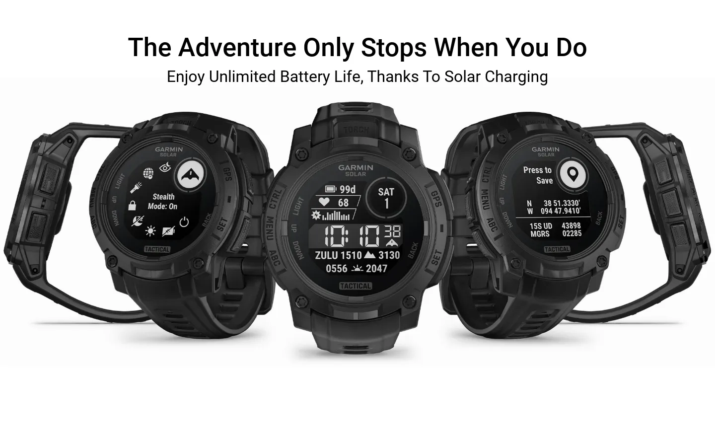 Garmin Instinct 3 Tactical Solar 45mm Display Feature Desktop