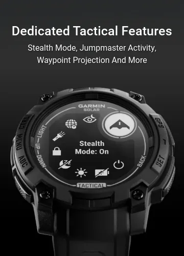 Garmin Instinct 3 Tactical Solar 45mm Stealth Mode Mobile